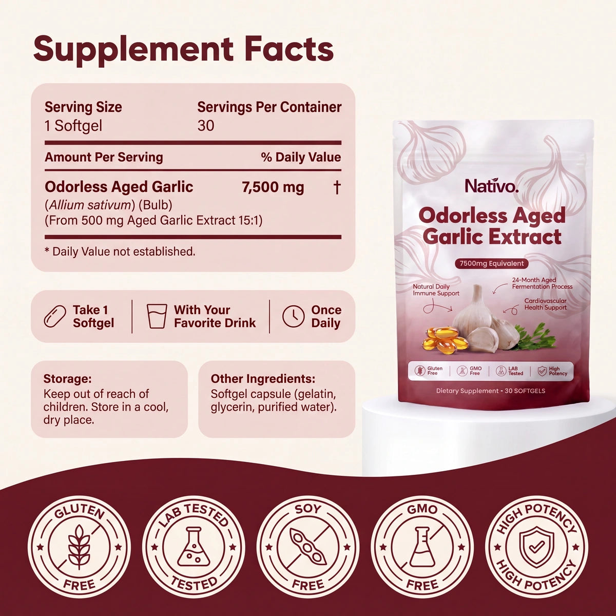 Odourless Aged Garlic Extract