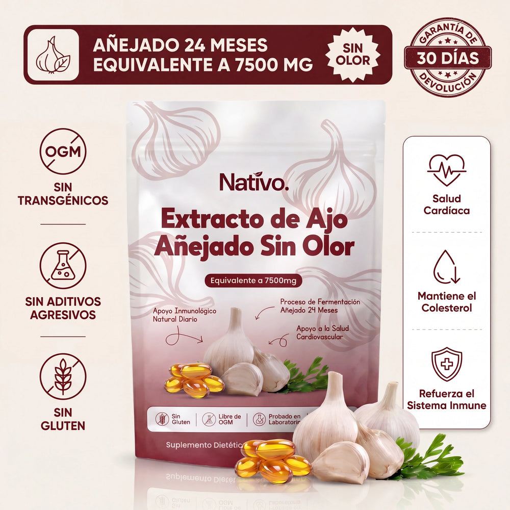 Añejado 24 meses — equivalente a 7500 mg