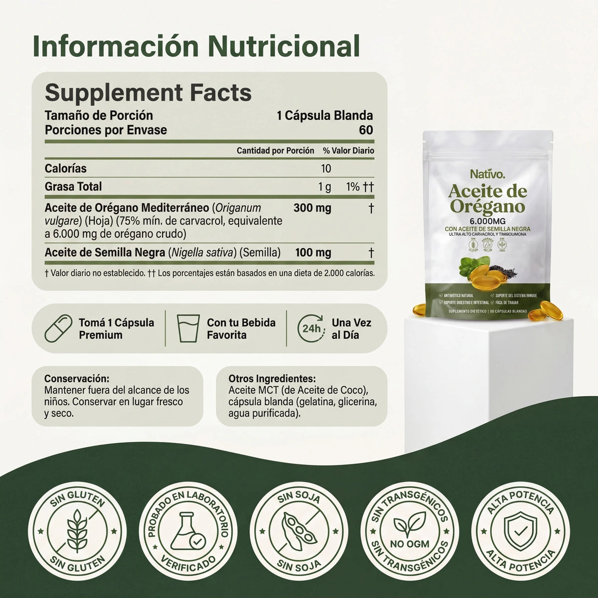 Aceite de Orégano 6000mg
