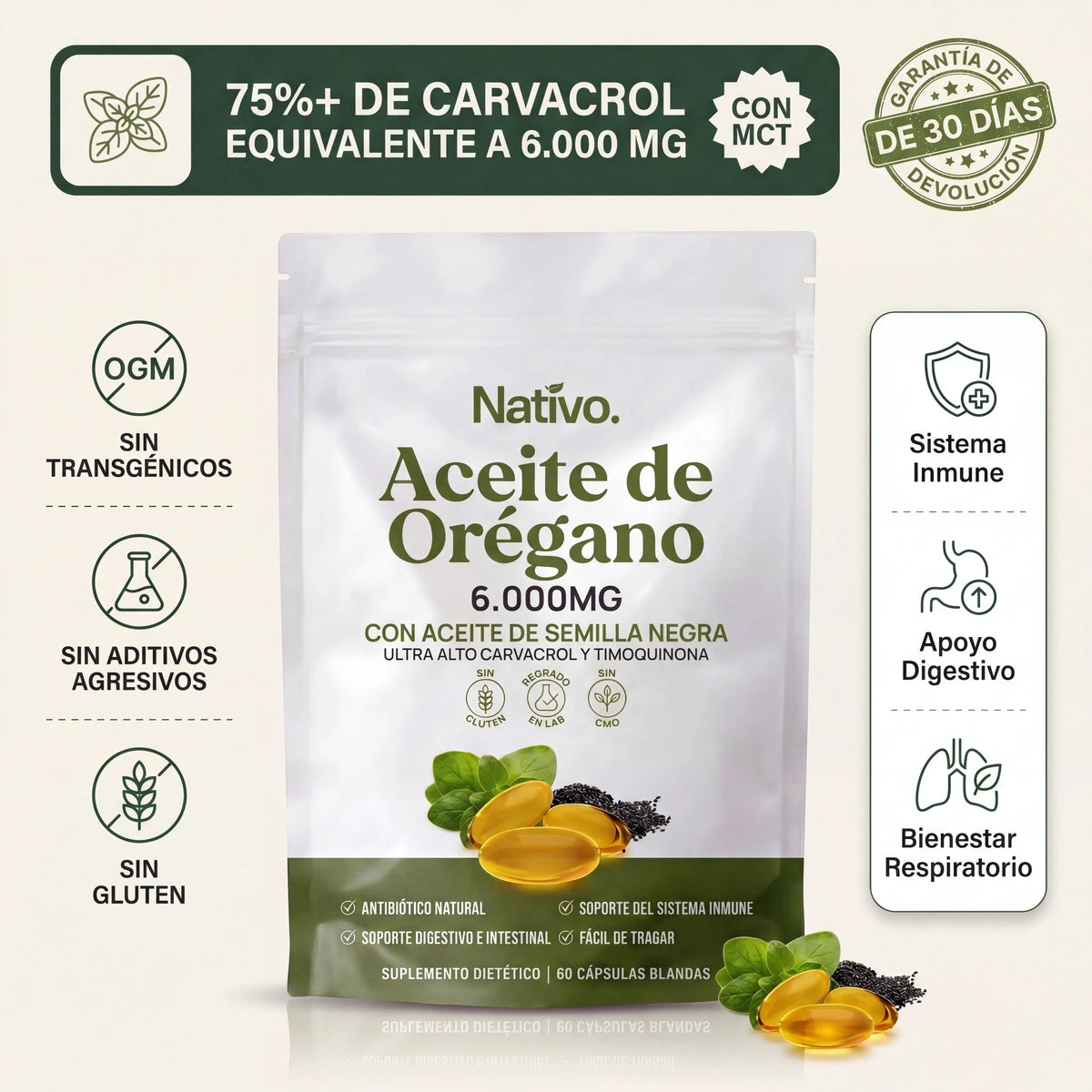 Aceite de Orégano 6000mg